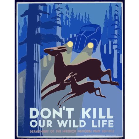 Vintage Poster Promoting Wildlife Preservation | Free SVG