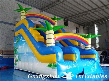 Outdoor Coconut Tree Inflatable Water Slide Inflatable Slide For Sales