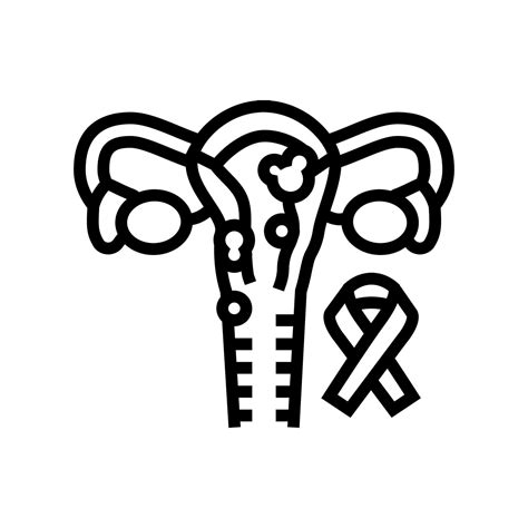 Uterine Cancer Line Icon Vector Illustration 22789967 Vector Art At