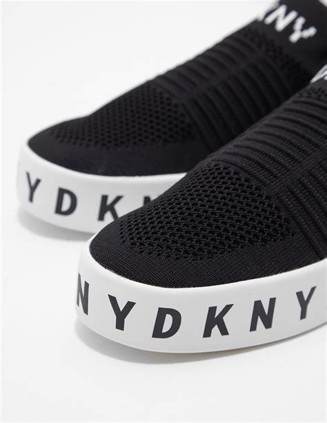 DKNY Rubber Platform Logo Slip On Trainer In Black Lyst