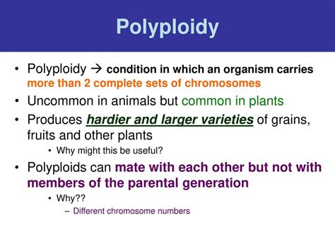 Chromosomes Polyploidy And Why Sex Evolved