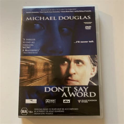 Don T Say A Word Dvd 2002 Michael Douglas Sean Bean Region 4 Retro Unit