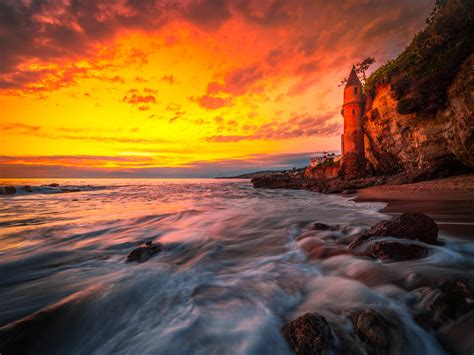 Victoria Beach Castle Laguna Beach California Sunset Ocean Art Fuji