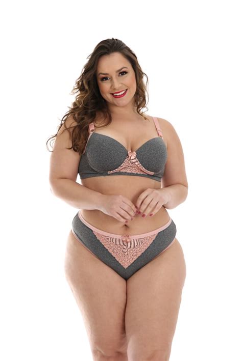 Conjunto Plus Size em supplex mesclado Amara É perfeito para você