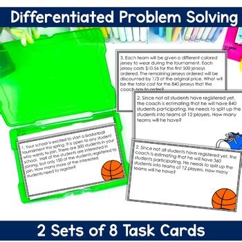 Basketball Math Activity by Think Grow Giggle | Teachers Pay Teachers