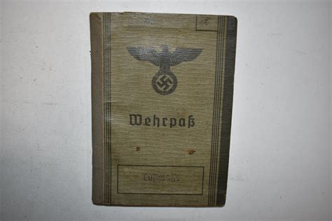 Bid Now German Nazi Wehrpass Booklet WWII October 6 0122 9 00 AM EDT