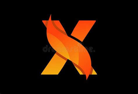 Initial X Monogram Letter With A Swoosh Or Flame Fire Flames Or Swoosh Design Vector