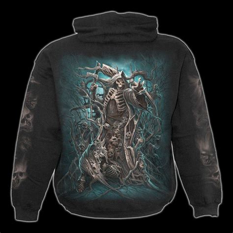 Kapuzenpulli Fantasy Skelett Forest Reaper Kapuzenpullover Spiral