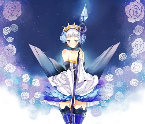 Free Download Queen Warrior Cute Anime Queen Crown Roses Hd