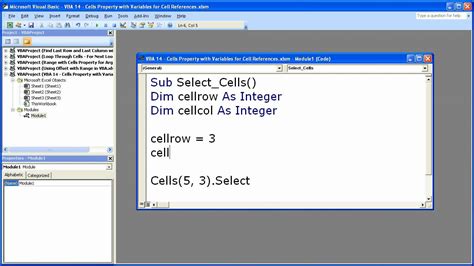 Excel Macro Vba Tip Using Variables With The Cells Property In 17856 Hot Sex Picture