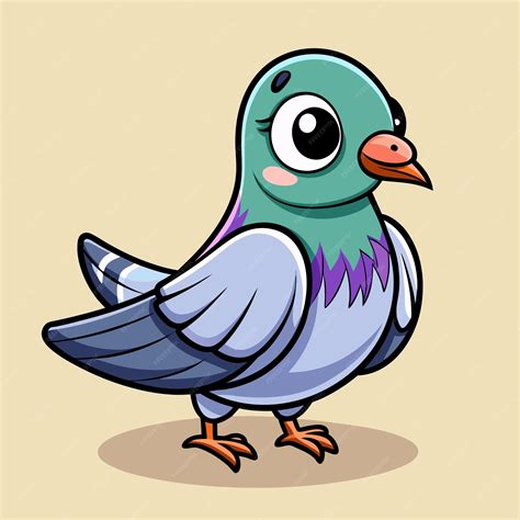 Premium Vector Friendly Pigeon Cartoon Vector Graphic