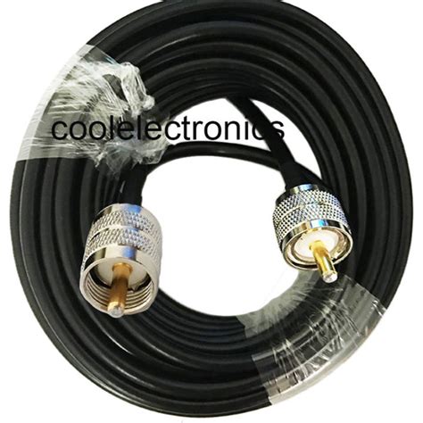 Rg Coaxial Cable Pl Uhf Male To Uhf Male Connector Rf Coax