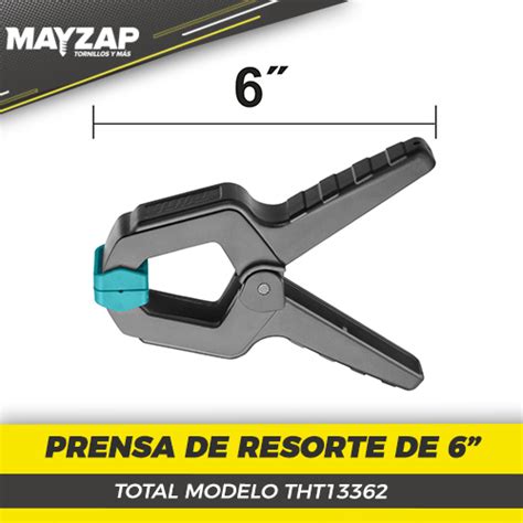 PRENSA DE RESORTE DE 6 PULGADAS TOTAL THT13362 Mayzap Tornillos Y