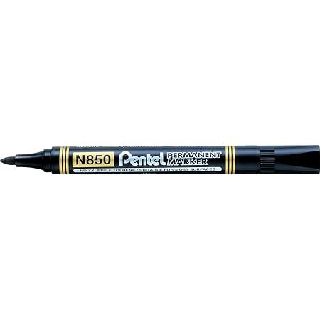 Pentel N Lot De Marqueurs Permanents Pointe Conique Noir Amazon