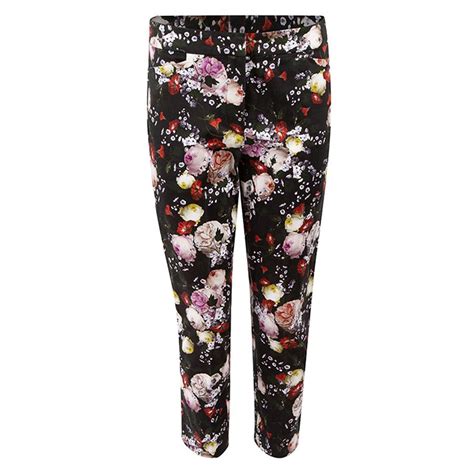 Erdem Floral Print Slim Leg Cropped Trousers Size M For Sale At 1stdibs