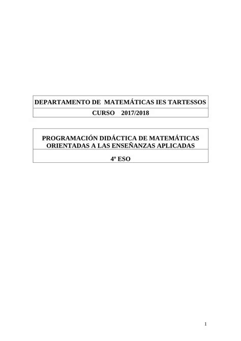 PDF DEPARTAMENTO DE MATEMÁTICAS IES Manejar razonadamente