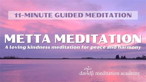 Metta Meditation Minute Guided Meditation Davidji Youtube