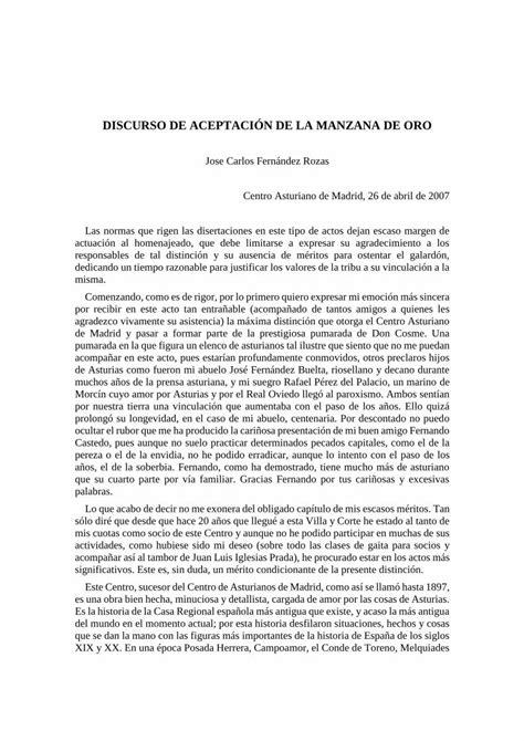 Pdf Discurso De Aceptaci N De La Manzana De Oro Peligros Futuros