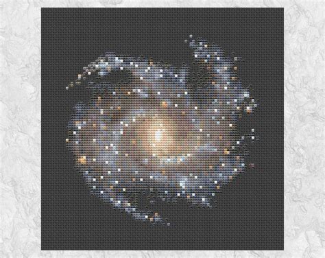 Galaxy Cross Stitch Pattern NGC 5468 Astronomy and Space - Etsy