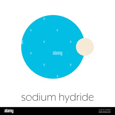 Sodium hydride, chemical structure. Stylized skeletal formula (chemical ...