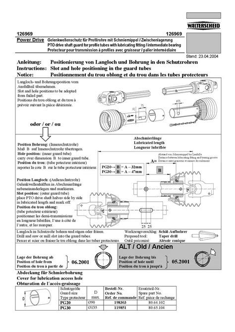 Installation And Operating Instructions Positioning Of Slotted Hole