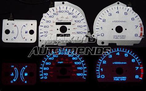 Buy Mph Glow Gauge Indiglo Silver Reverse Face For Honda Civic