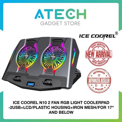 Ice Coorel N Rgb Laptop Cooling Pad Gaming Laptop Cooler Fan With