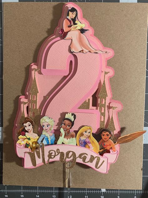 Disney Princesses Cake Topper Disney Princess Party Princess Etsy