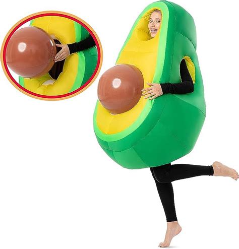 Spooktacular Creations Deluxe Inflatable Halloween Costume Avocado