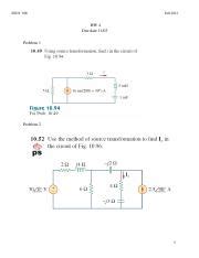 Eecs B Fall Hw Problem Analysis And Solutions