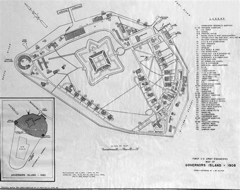 Map Governors Island New York 1908