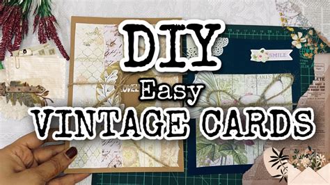 DIY Vintage Card Making Ideas Easy Vintage Card Tutorial Vintage