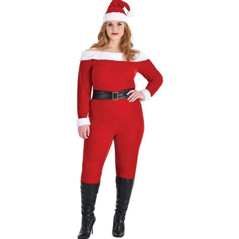 Adult Santa Babe Plus Size Catsuit Costume Party City