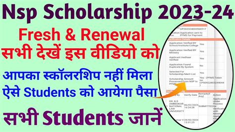 Nsp Scholarship 2023 24 Ka Paisa Kab Milegansp Scholarship 2023 24 Ka