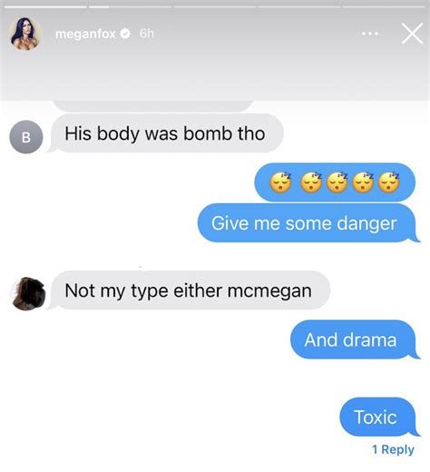 Megan Fox Texts About Toxic Men