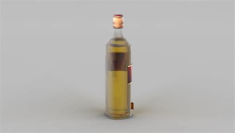 3D red label bottle model - TurboSquid 1317410