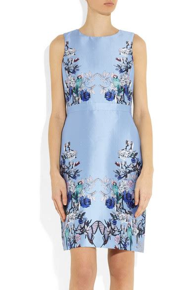 J Crew Printed Silk And Cotton Blend Dress Net A Porter Com