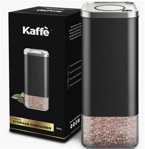 16 oz Kaffe Coffee Canister Storage Container Stainless Steel - Otto's ...