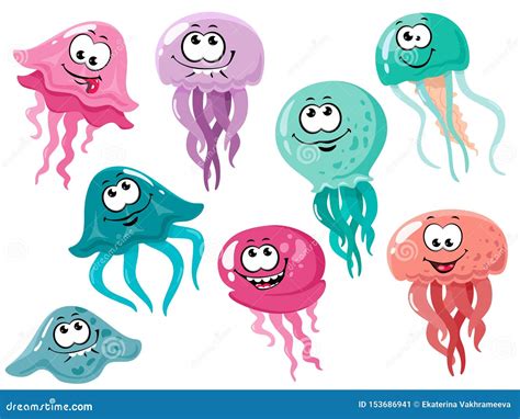 Vector Jellyfish Hand Drawing | CartoonDealer.com #169288927