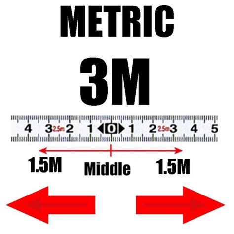 3M M Mètre à ruban auto adhésif en pouces et en métrique échelle de