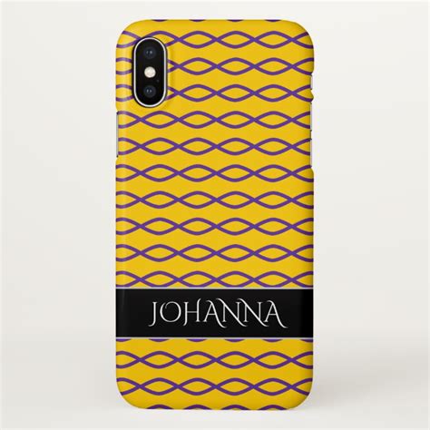 Save 20 Off Purple Chain Like Pattern On A Yellow Background Iphone X Case Case Plus