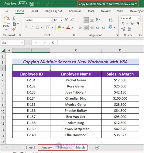 How To Copy Multiple Sheets In Excel To Another Workbook Vba