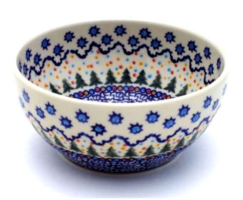 5.5" Christmas Bowl-Unikat - Color Palette Polish Pottery Outlet