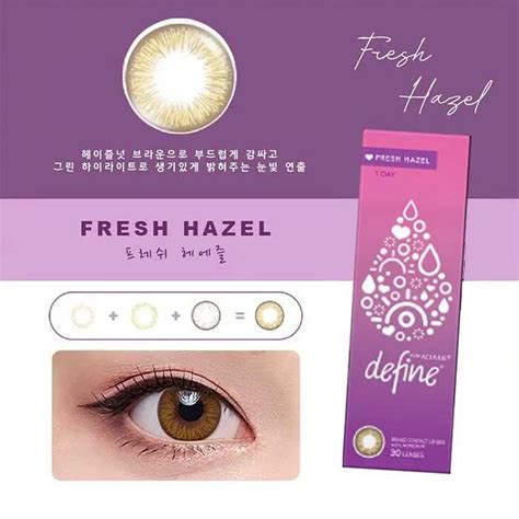 1 Day Acuvue Define Fresh Hazel Daily Wear Contact Lenses Clear4vision