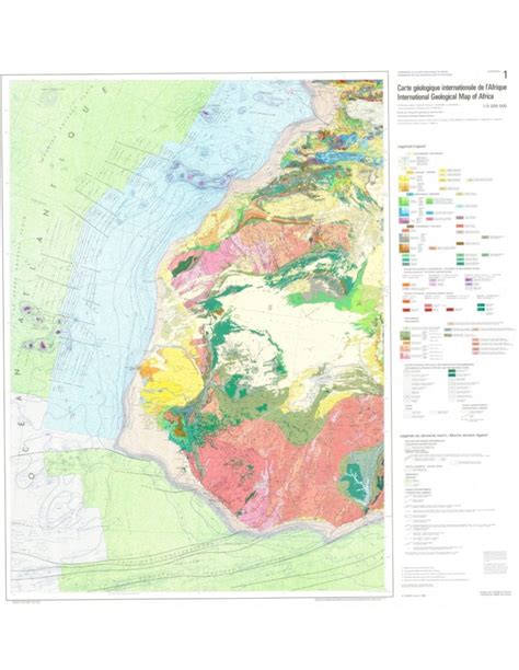 International geological map of Africa-set of 6 sheets - CCGM