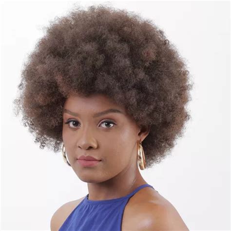 Peruca Wig Afro Black Power Fibra Orgânica Fotos Reais