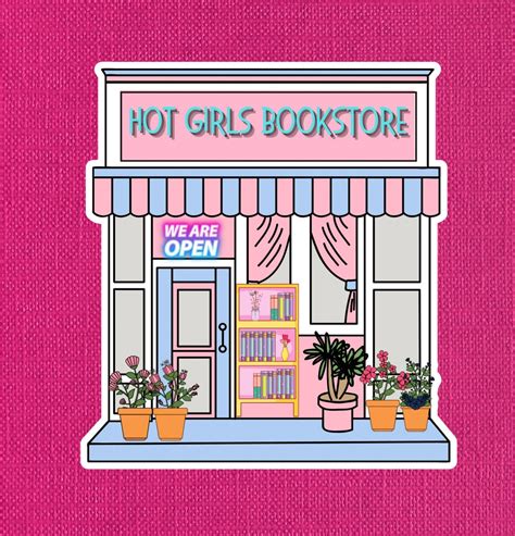 Hot Girls Bookstore Vinyl Sticker Funny Book Club Sticker Dishwasher