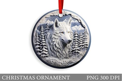 Winter Wolf Christmas Ornament. Wolf Christmas Ornament By ...