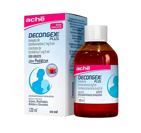 Decongex Plus Maleato De Bronfeniramina 2mg 5ml Cloridrato