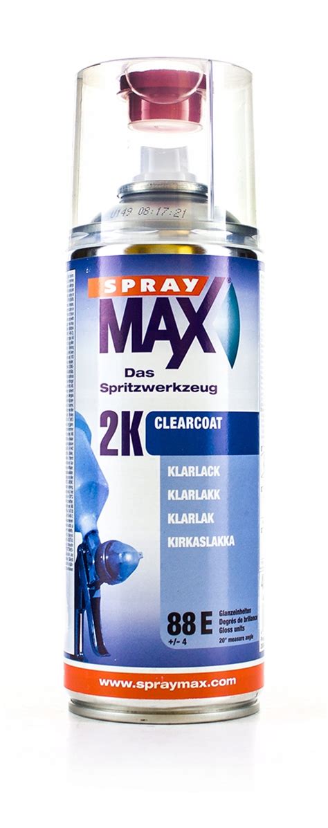 Lakier bezbarwny wysoki połysk 2k 400ml SPRAY MAX 2k utwardzacz 680061